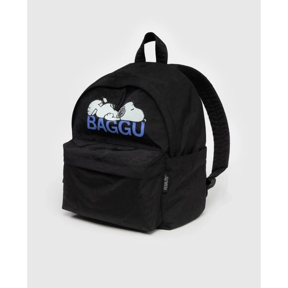 BAGGU Peanuts Snoopy Medium Nylon Backpack  Black - Picture 1 of 12